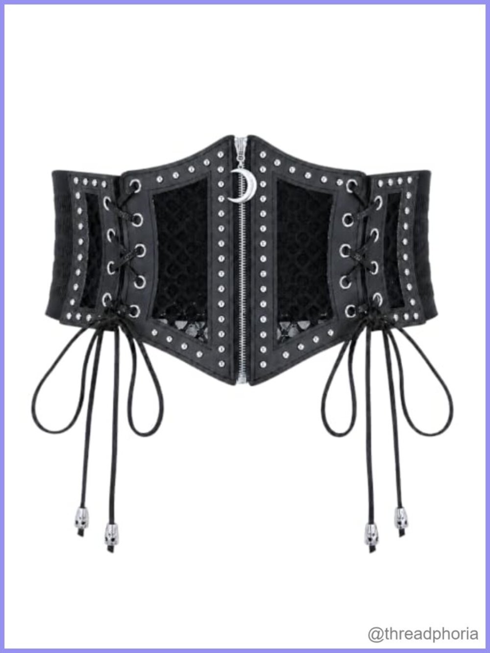 Women's Faux Leather Corset Belt Wide Lace-Up Gothic Waist Belt